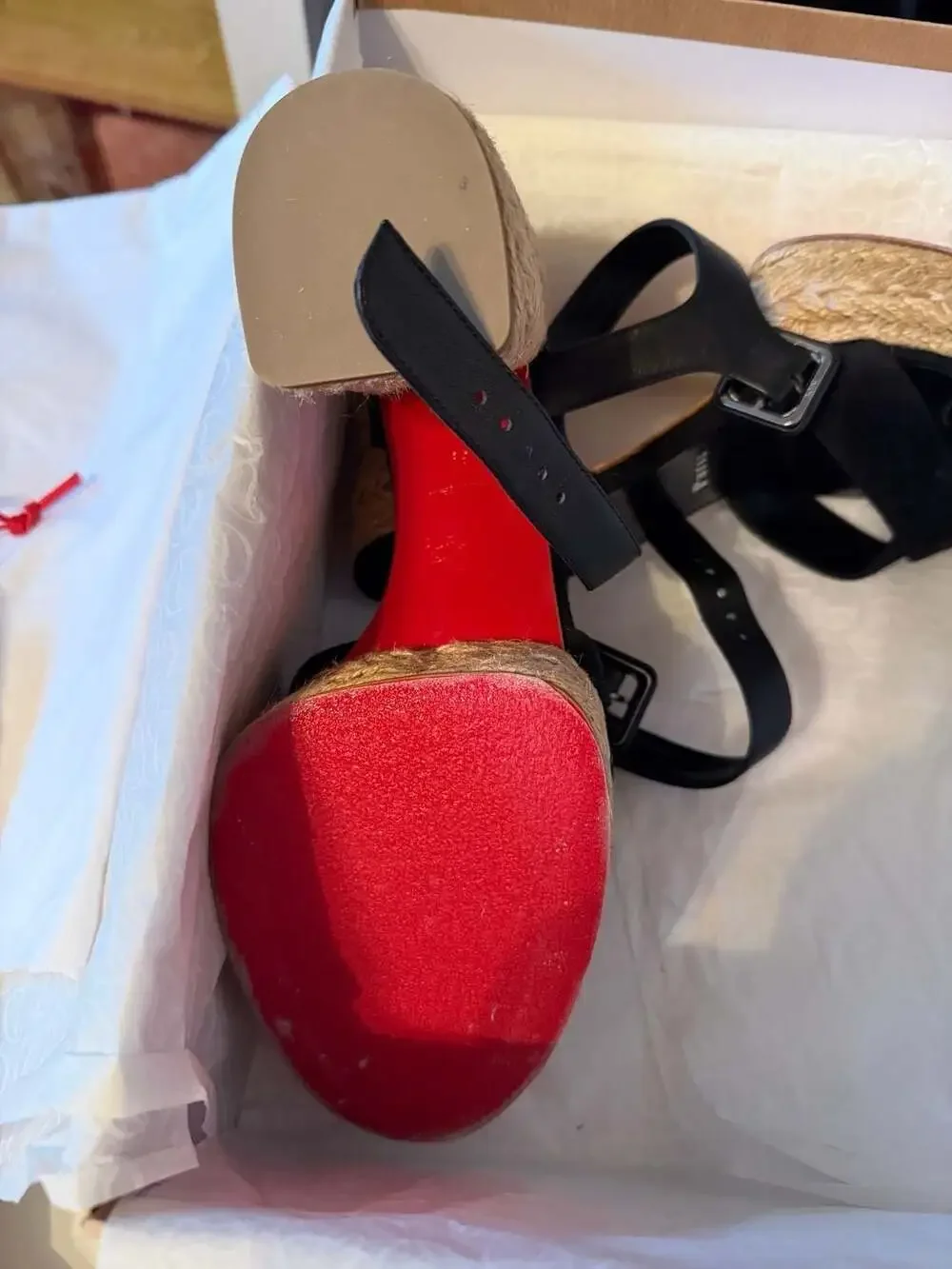 Christian Louboutin Calakala 70 Suede & Calf Leather Espadrille Platform Sandals